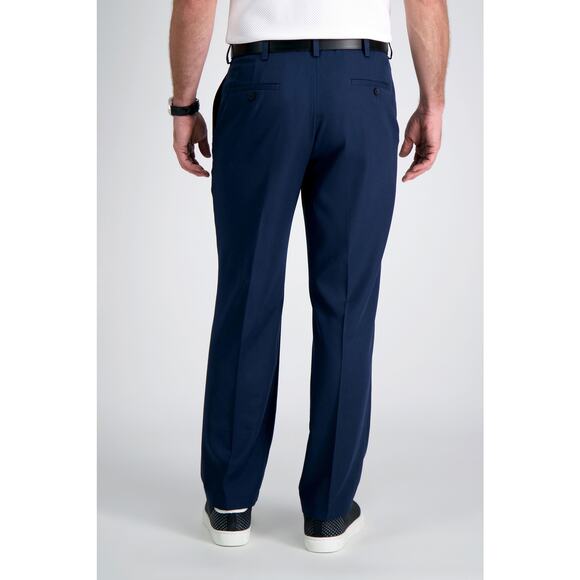 Haggar Men’s Navy Blue Classic Fit Khaki Cool18 Pro Pants 34x32 - Picture 3 of 8
